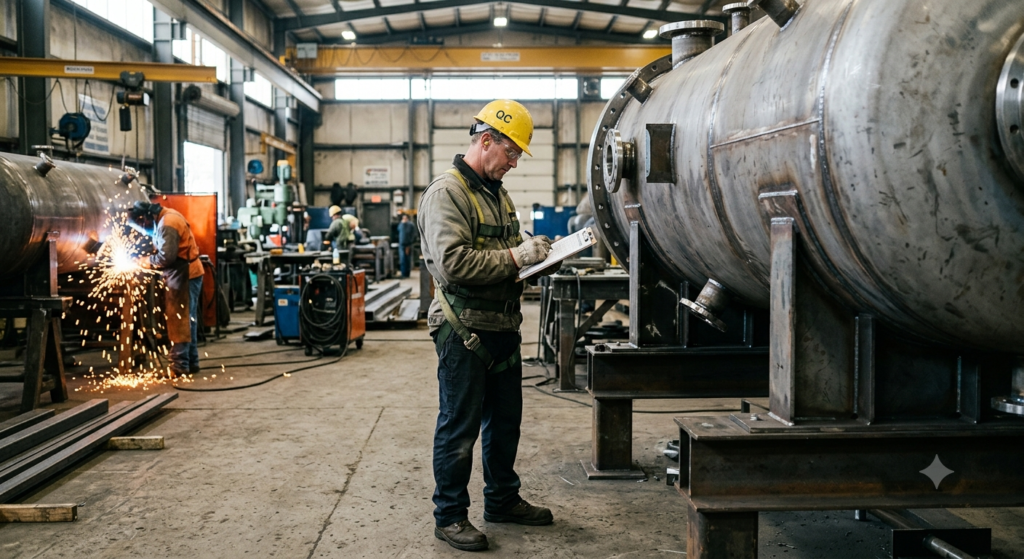 Inspection and test plan ITP document for ASME pressure vessel fabrication