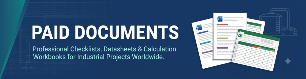 Paid Documents – Professional industrial checklists, datasheets, and calculation workbooks from FreeDocumentsHub.com
