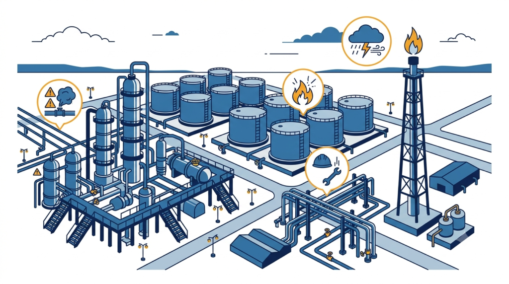 HAZID process flow diagram for oil and gas hazard identification study