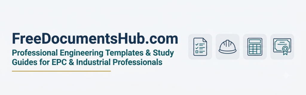 FreeDocumentsHub.com — engineering templates and study guides for EPC and industrial professionals.