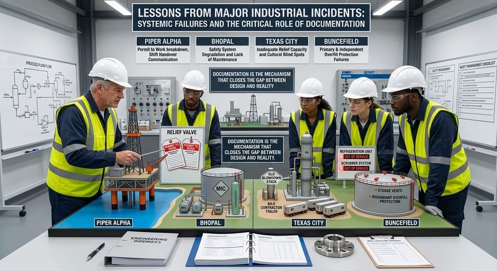 Major industrial accidents in oil and gas history illustration