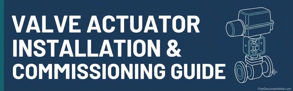 Valve actuator installation diagram — electric and pneumatic actuator mounted on control valve