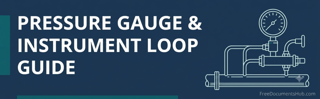 Pressure gauge and instrument loop diagram — gauge, manifold, and impulse tubing